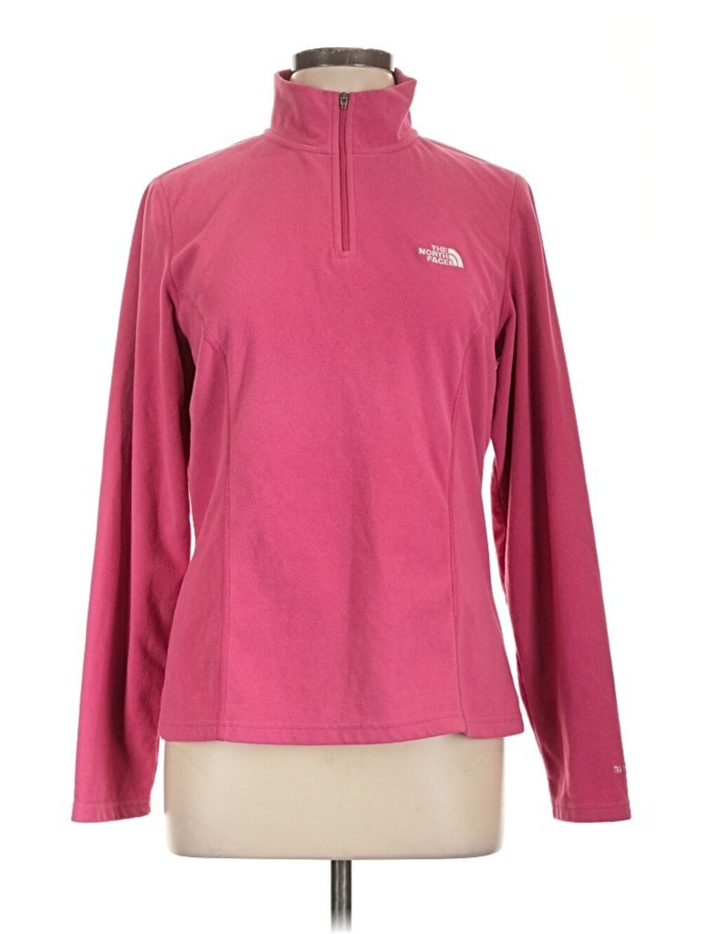 The North Face Polartec Raspberry Fleece 1/4 Zip Pullover Top Size Large - Picture 3 of 8